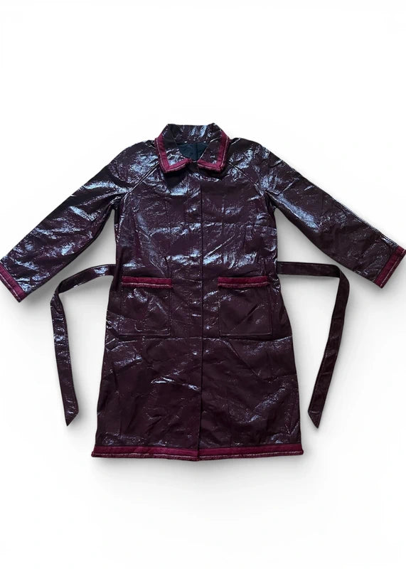Trench vinile burgundy