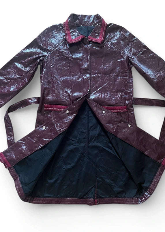 Trench vinile burgundy