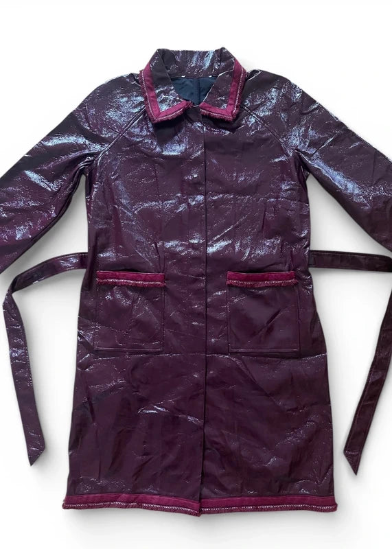 Trench vinile burgundy