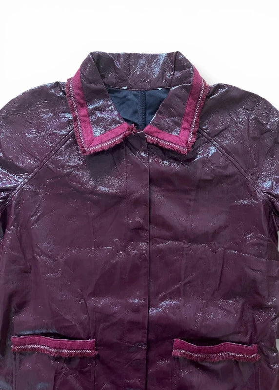 Trench vinile burgundy