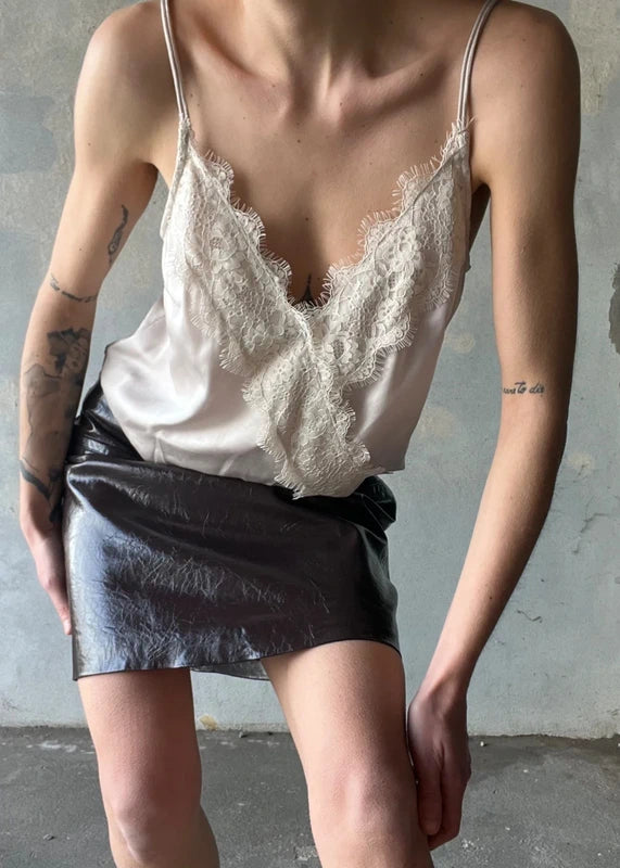 Body beige con pizzo