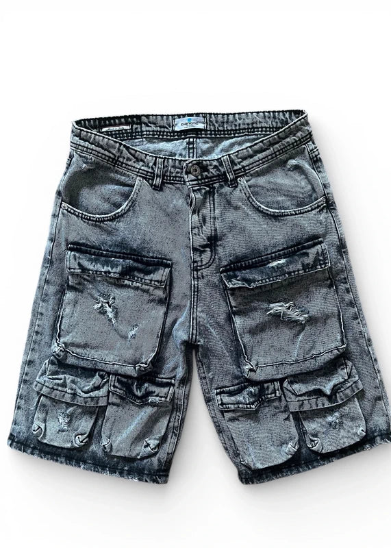 Denim jords pants grigio