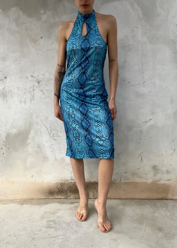 Halter dress pitonato