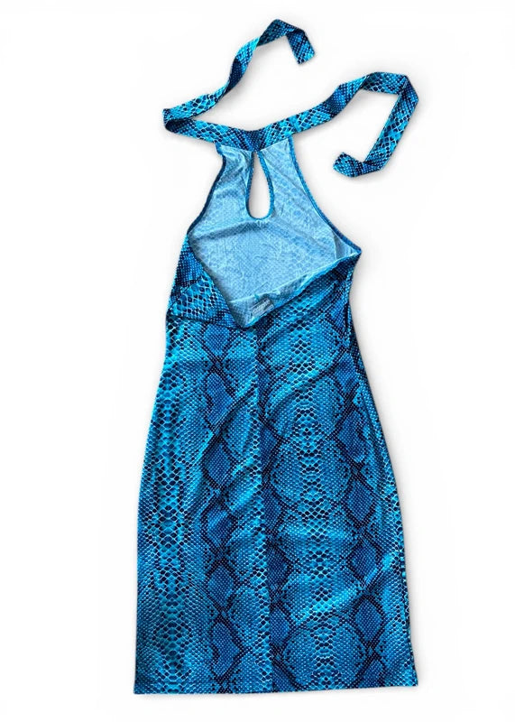 Halter dress pitonato