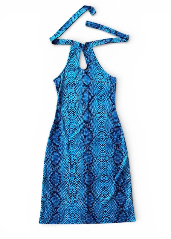 Halter dress pitonato
