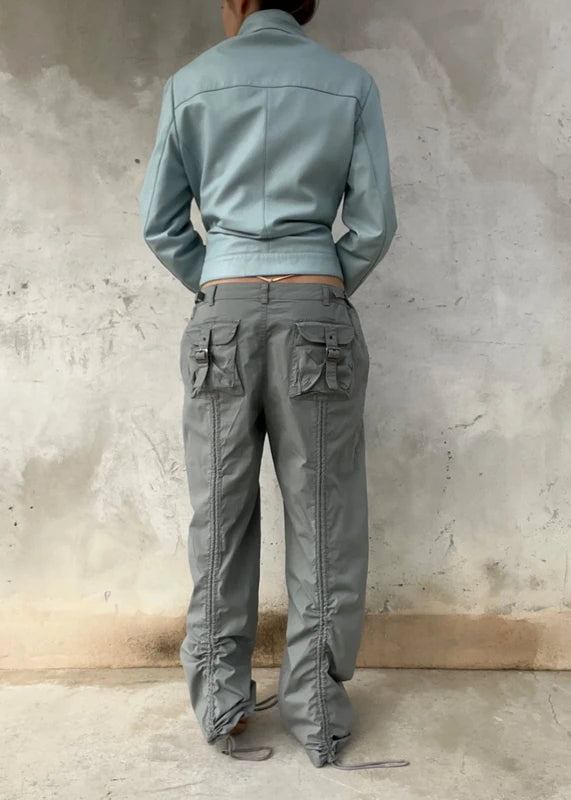 Pantalone grigio cotone cargo