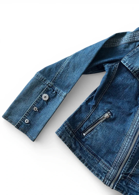 Giacca denim chiusura asimmetrica