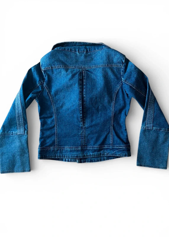 Giacca denim chiusura asimmetrica