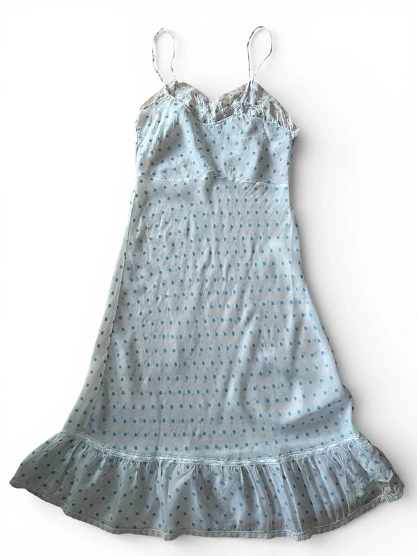 Lingerie Slip dress a pois