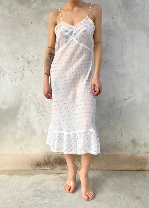 Lingerie Slip dress a pois