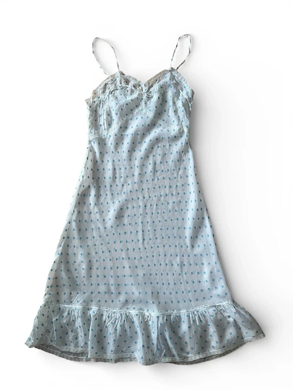 Lingerie Slip dress a pois