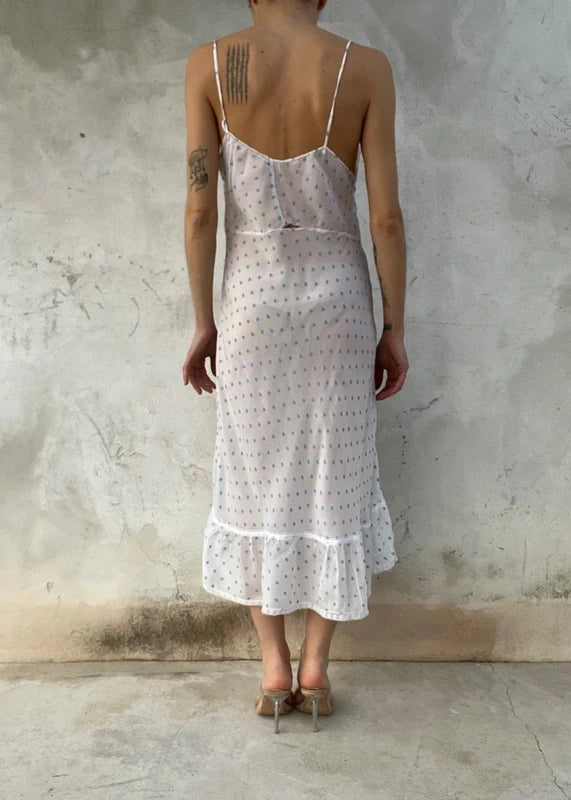 Lingerie Slip dress a pois