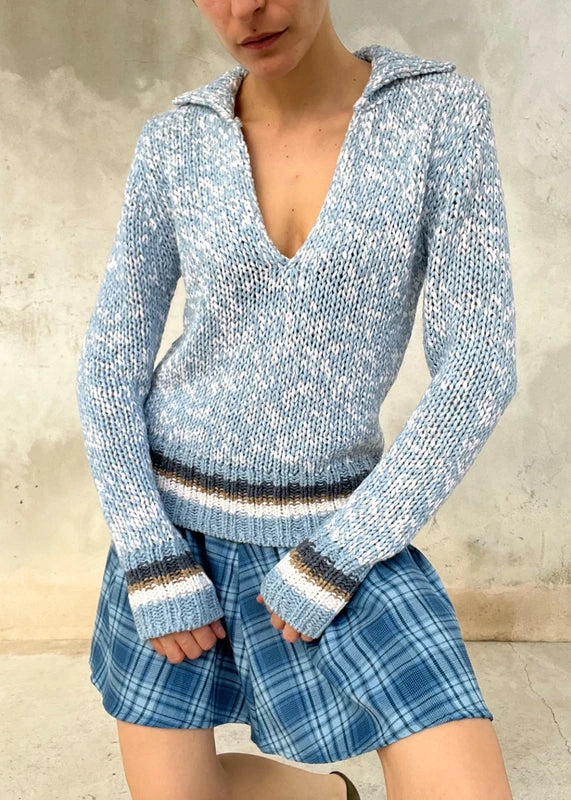 Jumper polo scollo V
