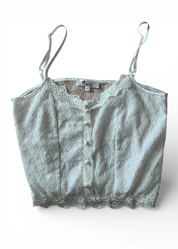 Top corto in pizzo