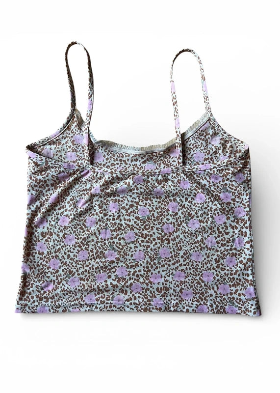Top leopardato rosa