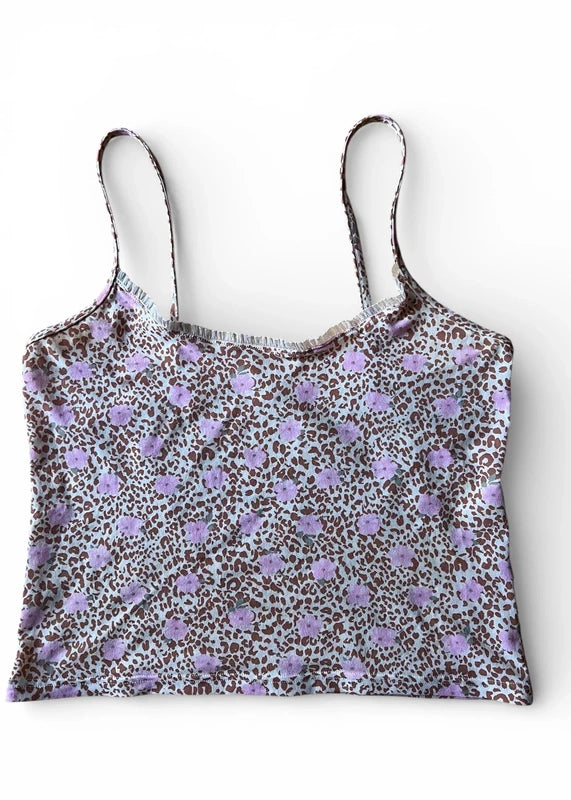 Top leopardato rosa