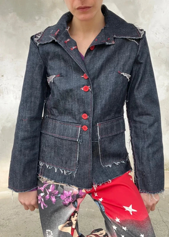 Giacca raw denim handmade
