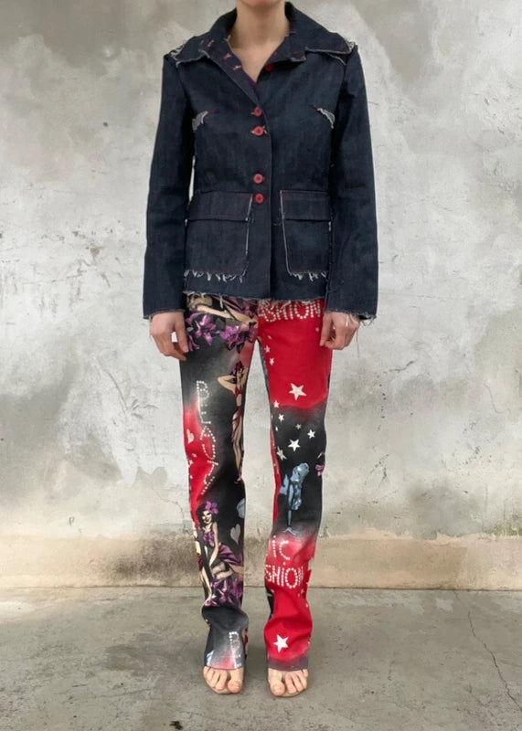 Giacca raw denim handmade
