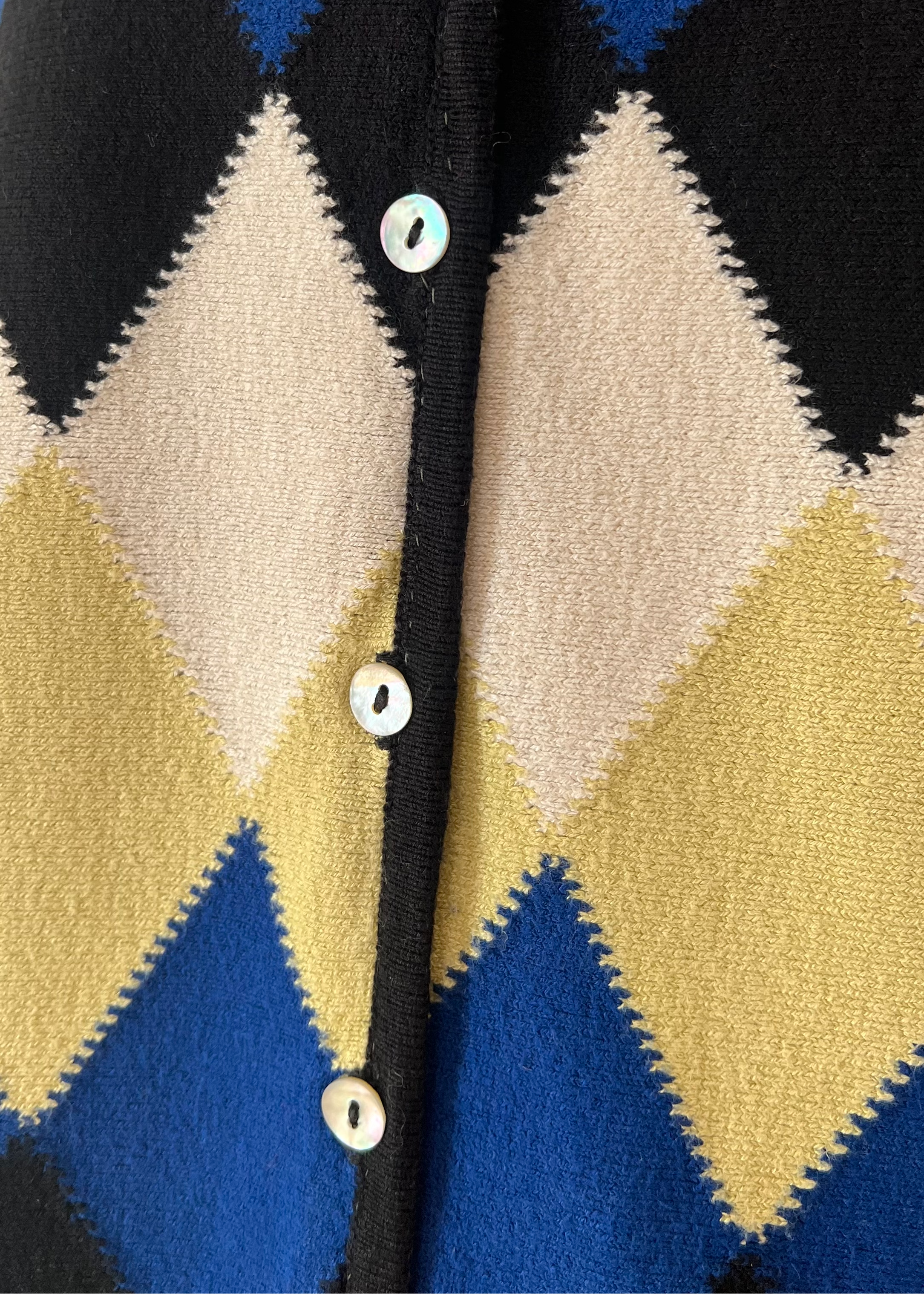 Cardigan con motivo a rombi
