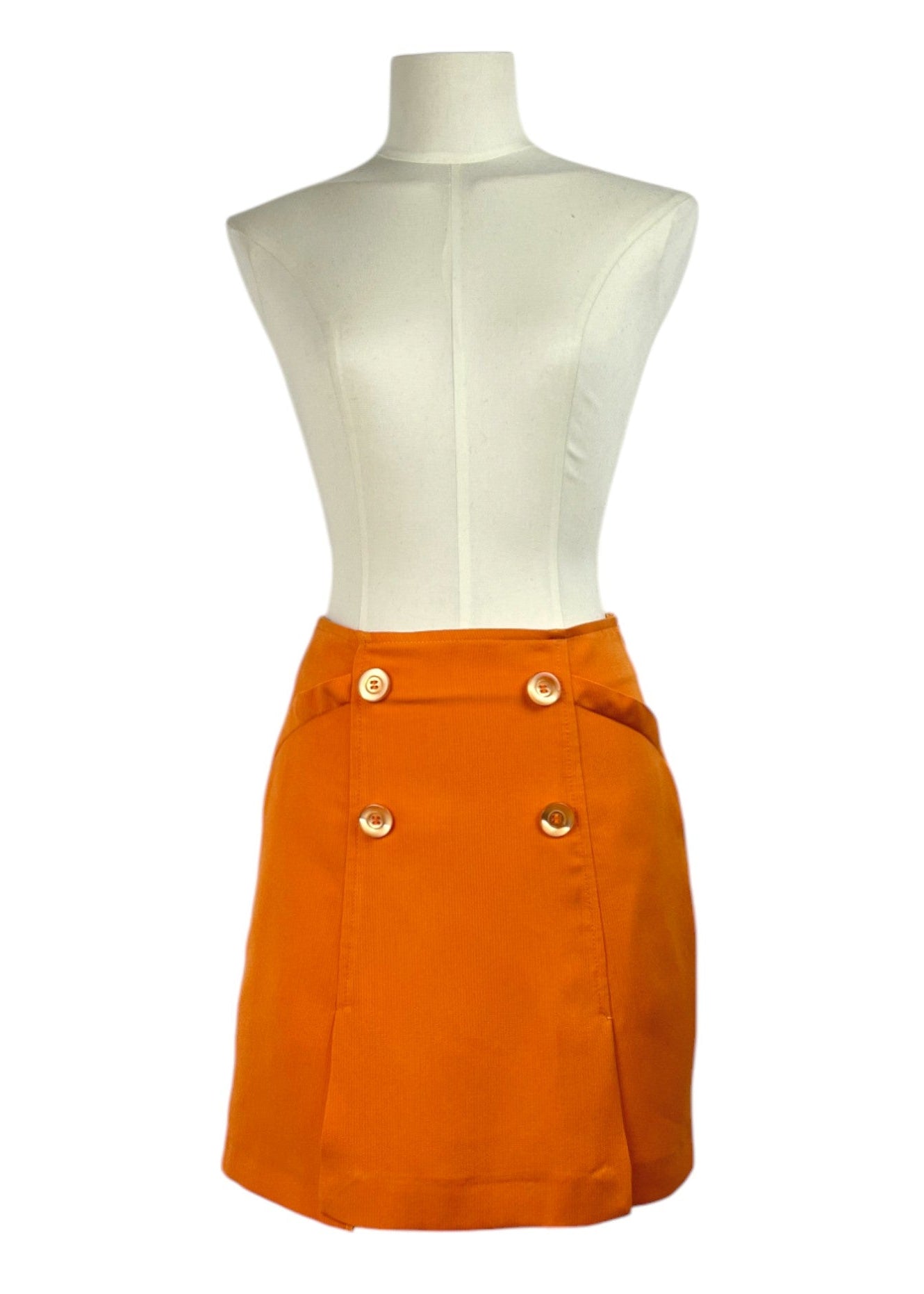 Minigonna vintage arancione a vita alta