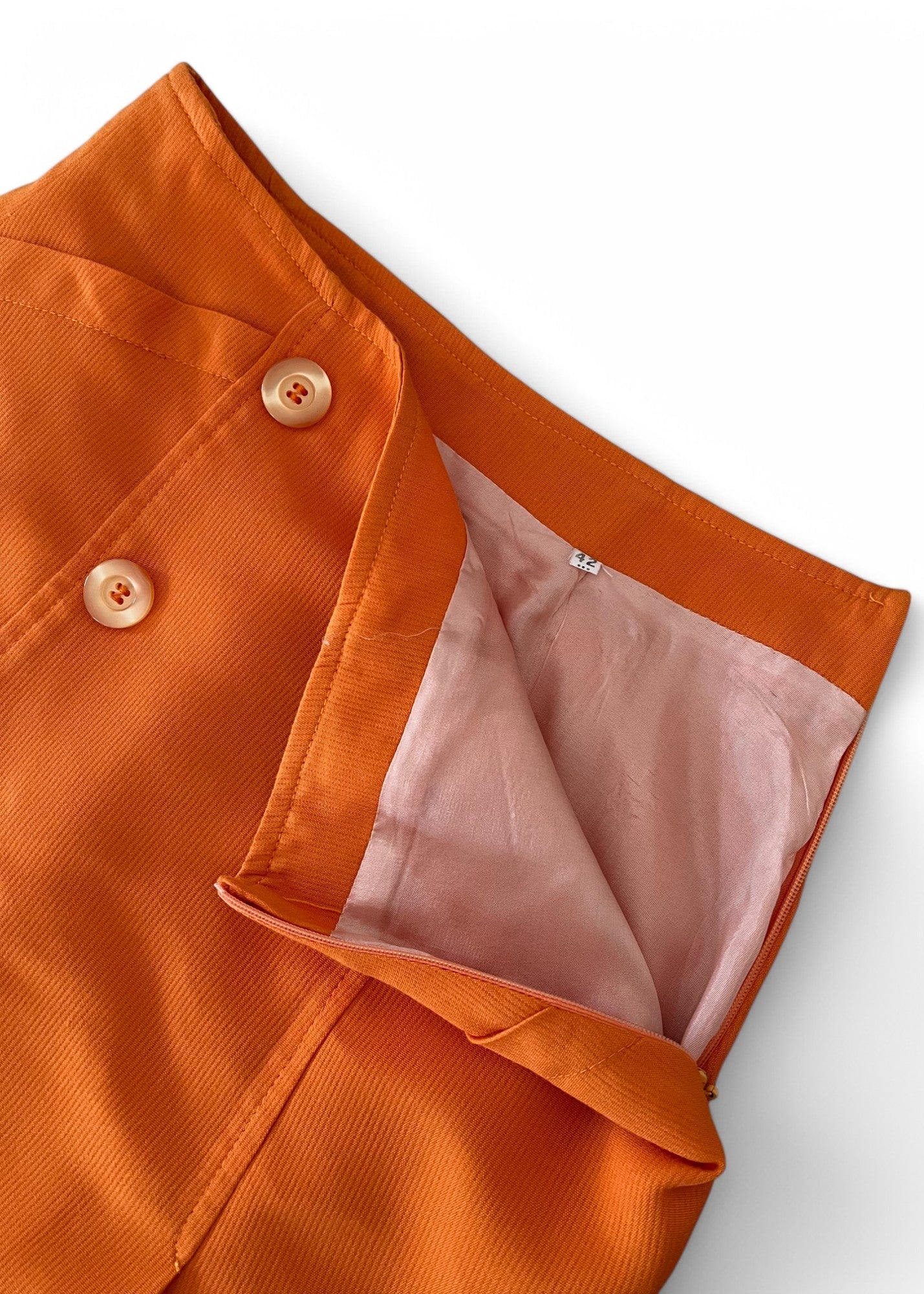 Minigonna vintage arancione a vita alta