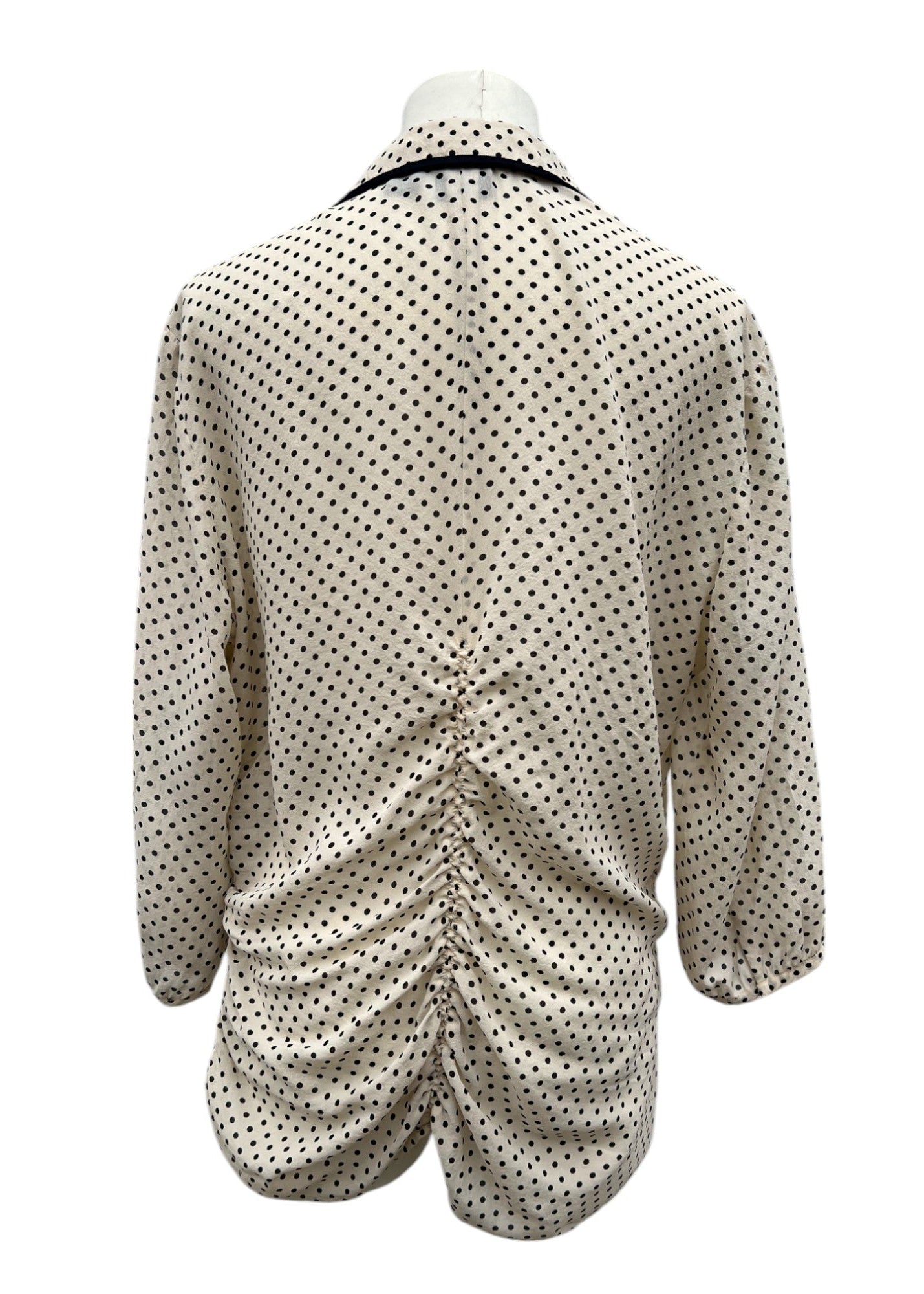 Camicia vintage di seta colora a pois