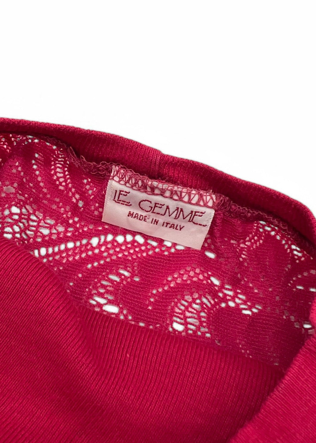 Top in pizzo rosa-fuxia