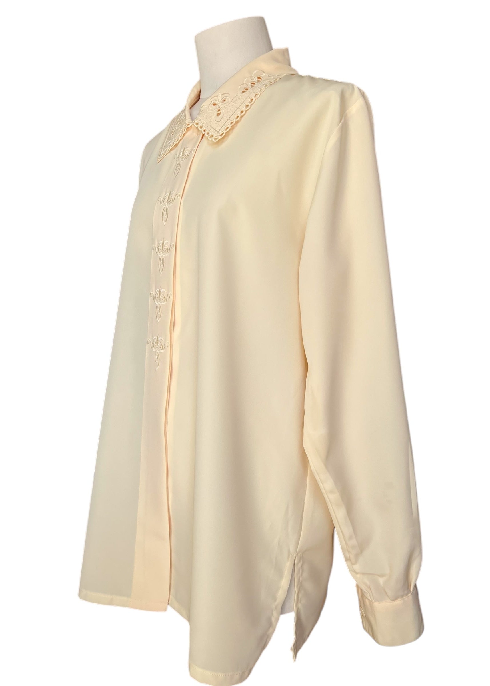 Camicia cinese gialla con ricamo