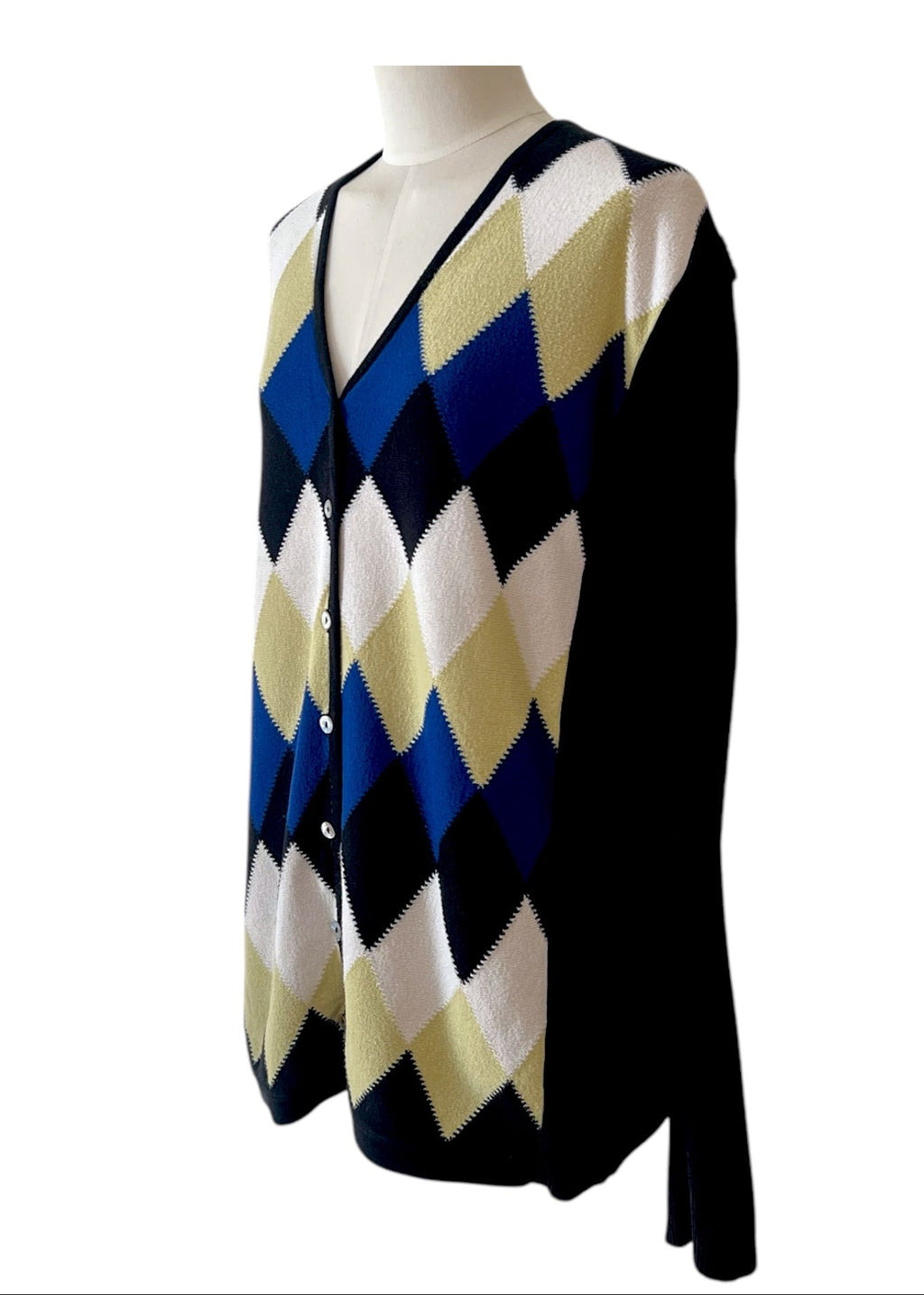 Cardigan con motivo a rombi