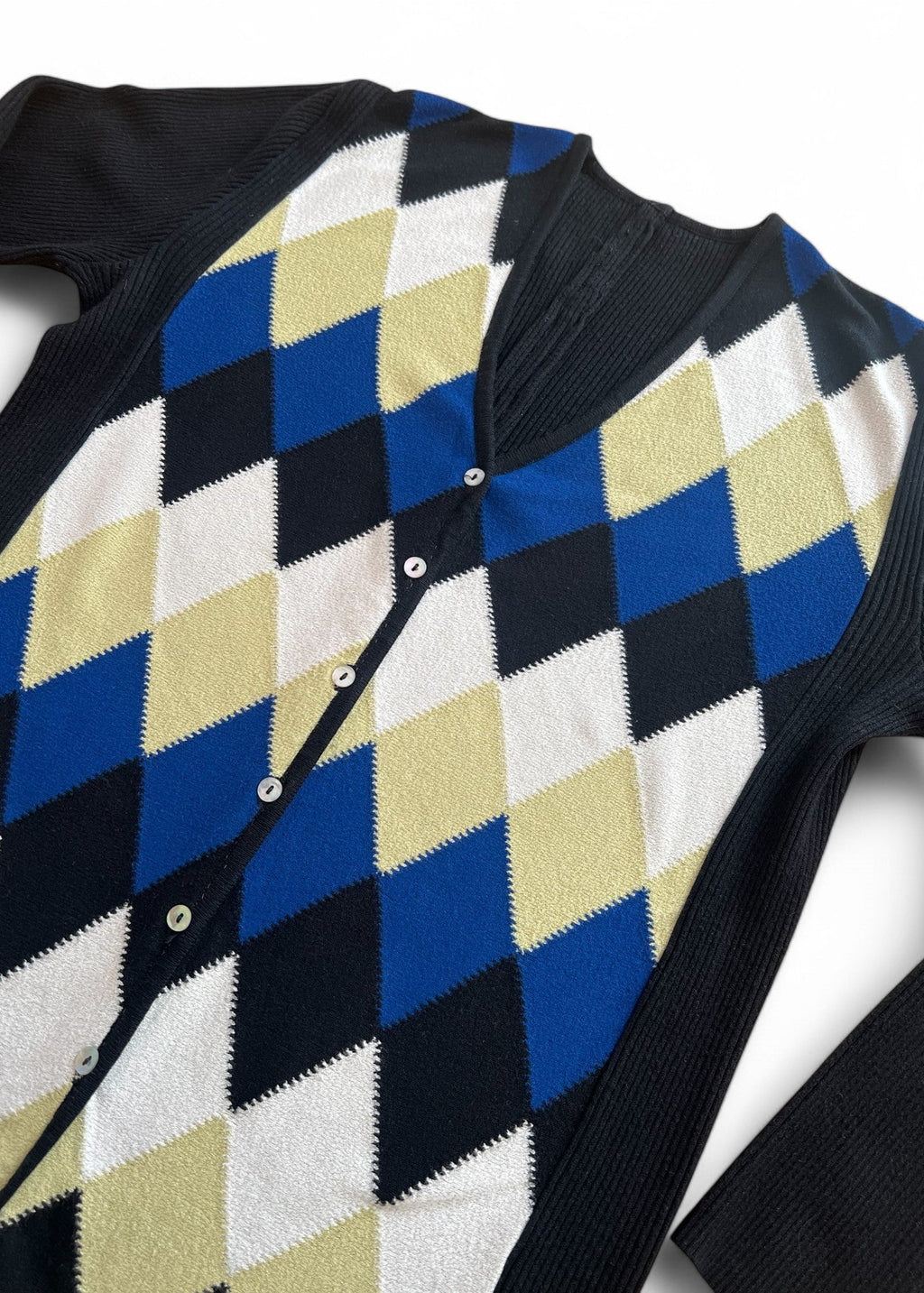 Cardigan con motivo a rombi
