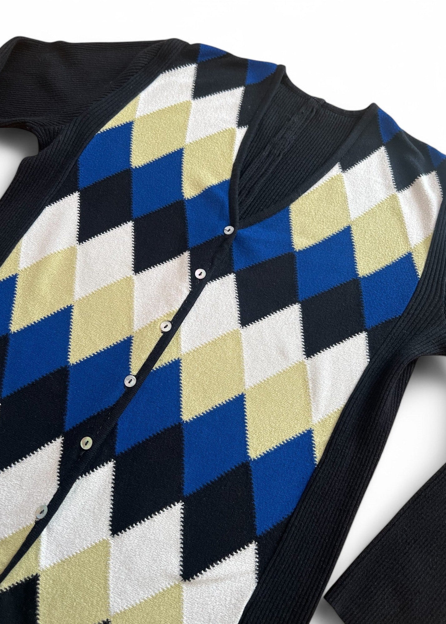 Cardigan con motivo a rombi