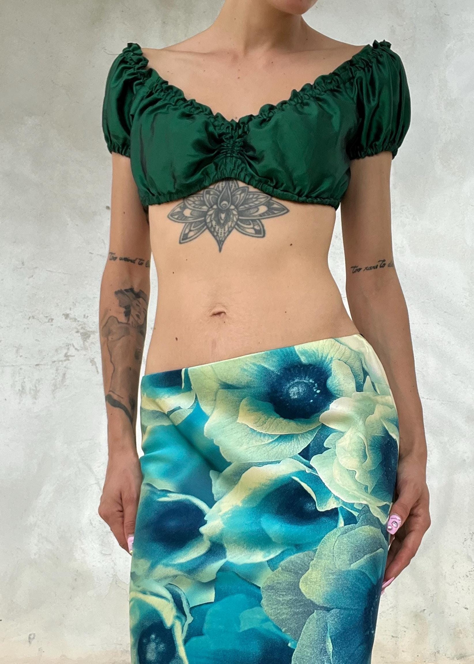 Top bolero verde
