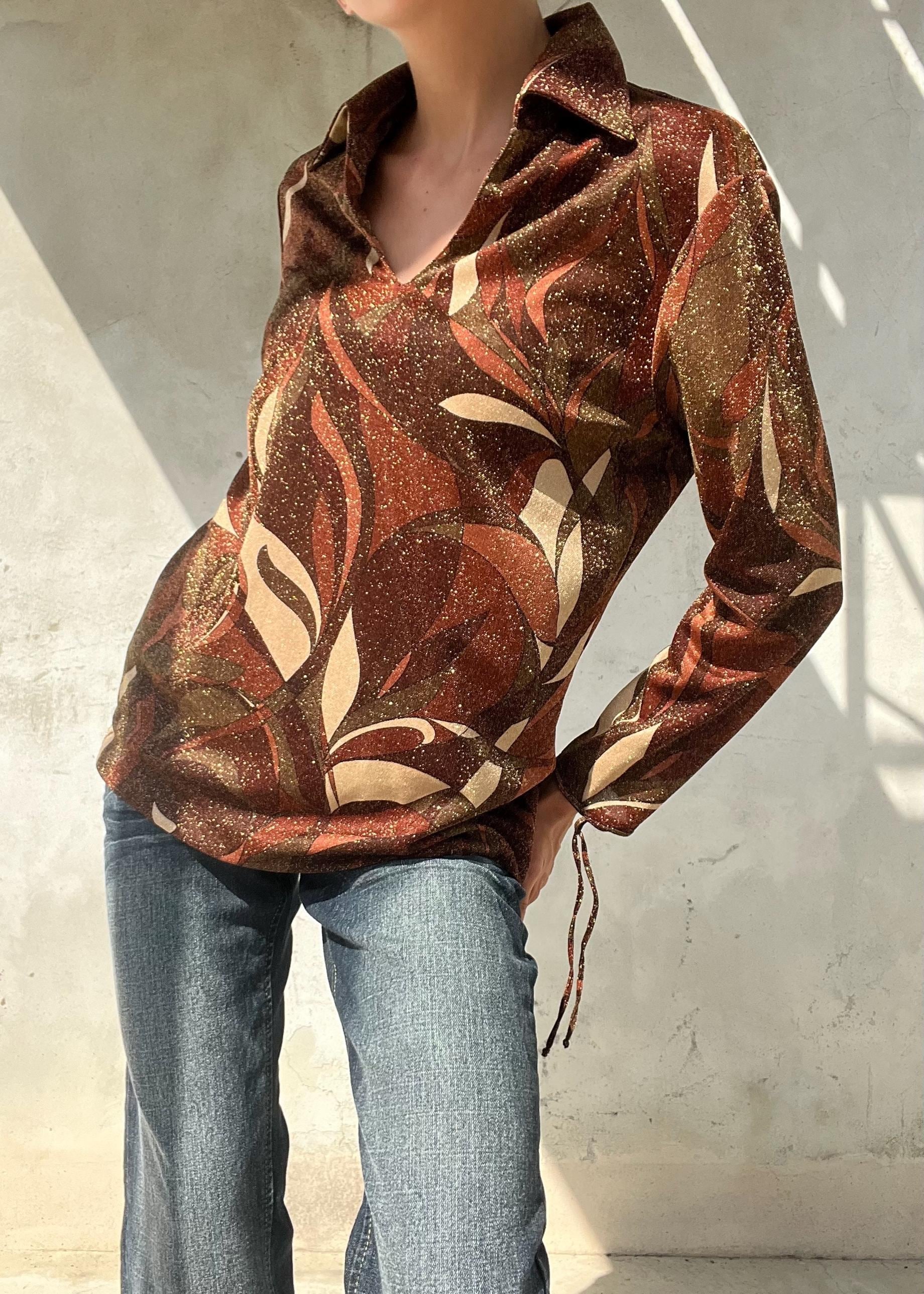 Maglia maniche lunghe con fantasia organica