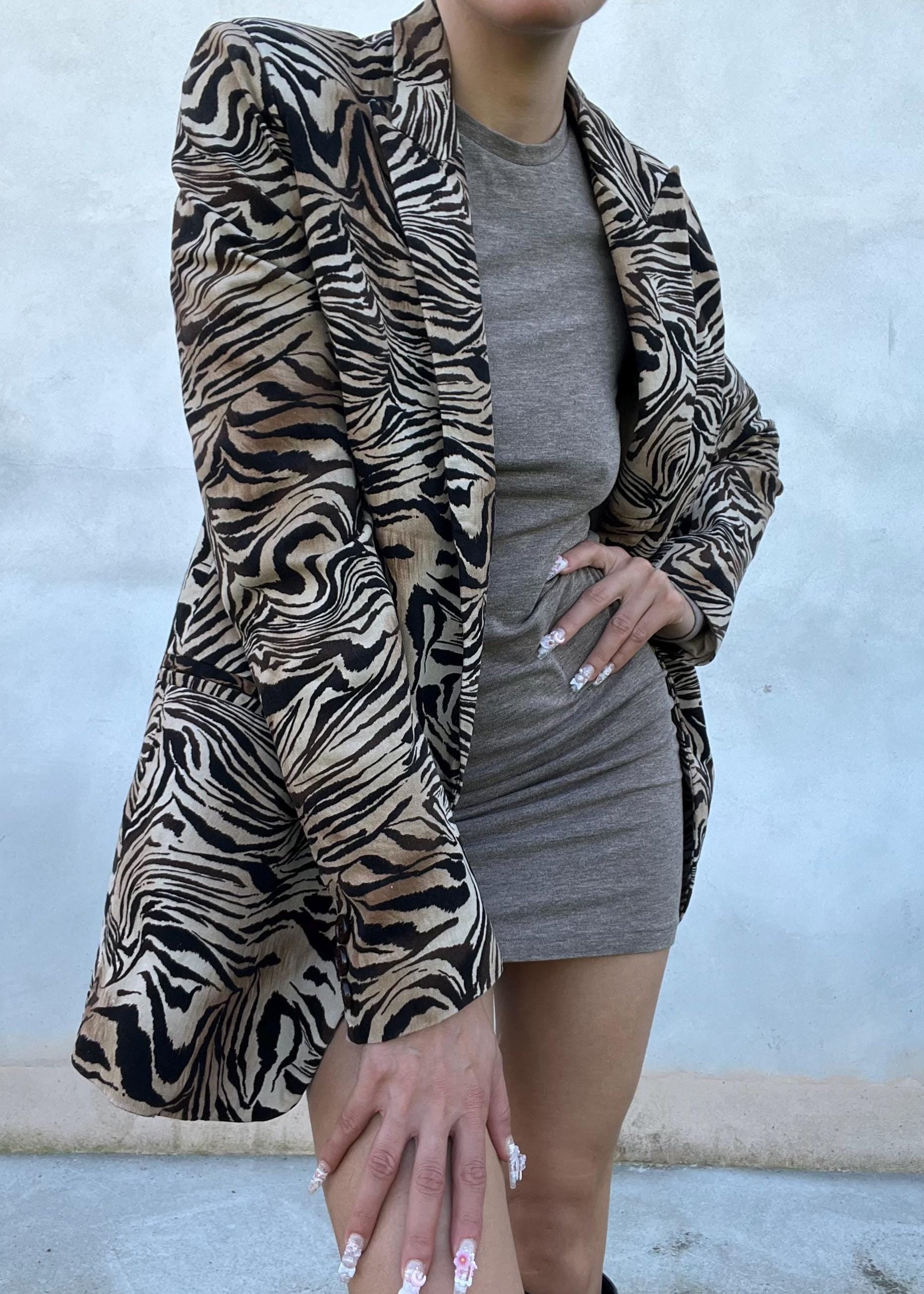 Giacca vintage Made in Italy tigrata