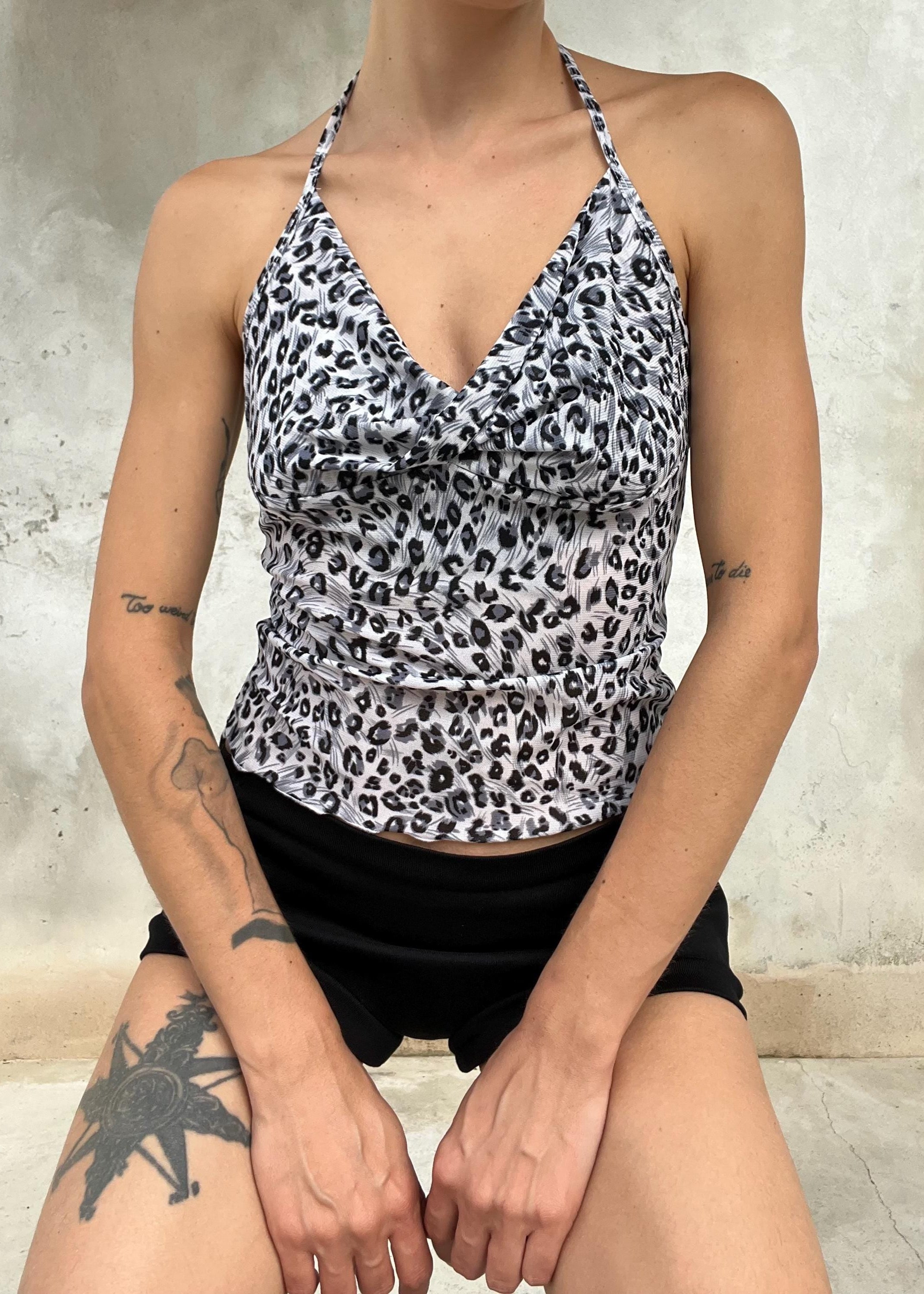 Top vintage leopardato