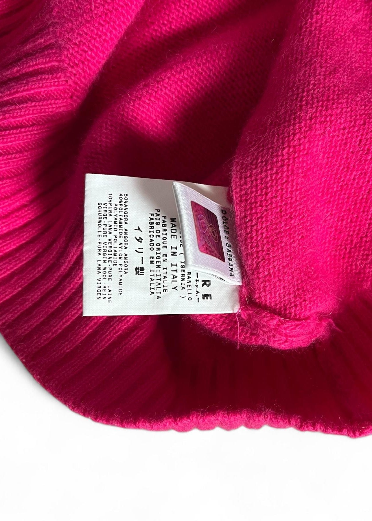 Top lana fucsia con spalline