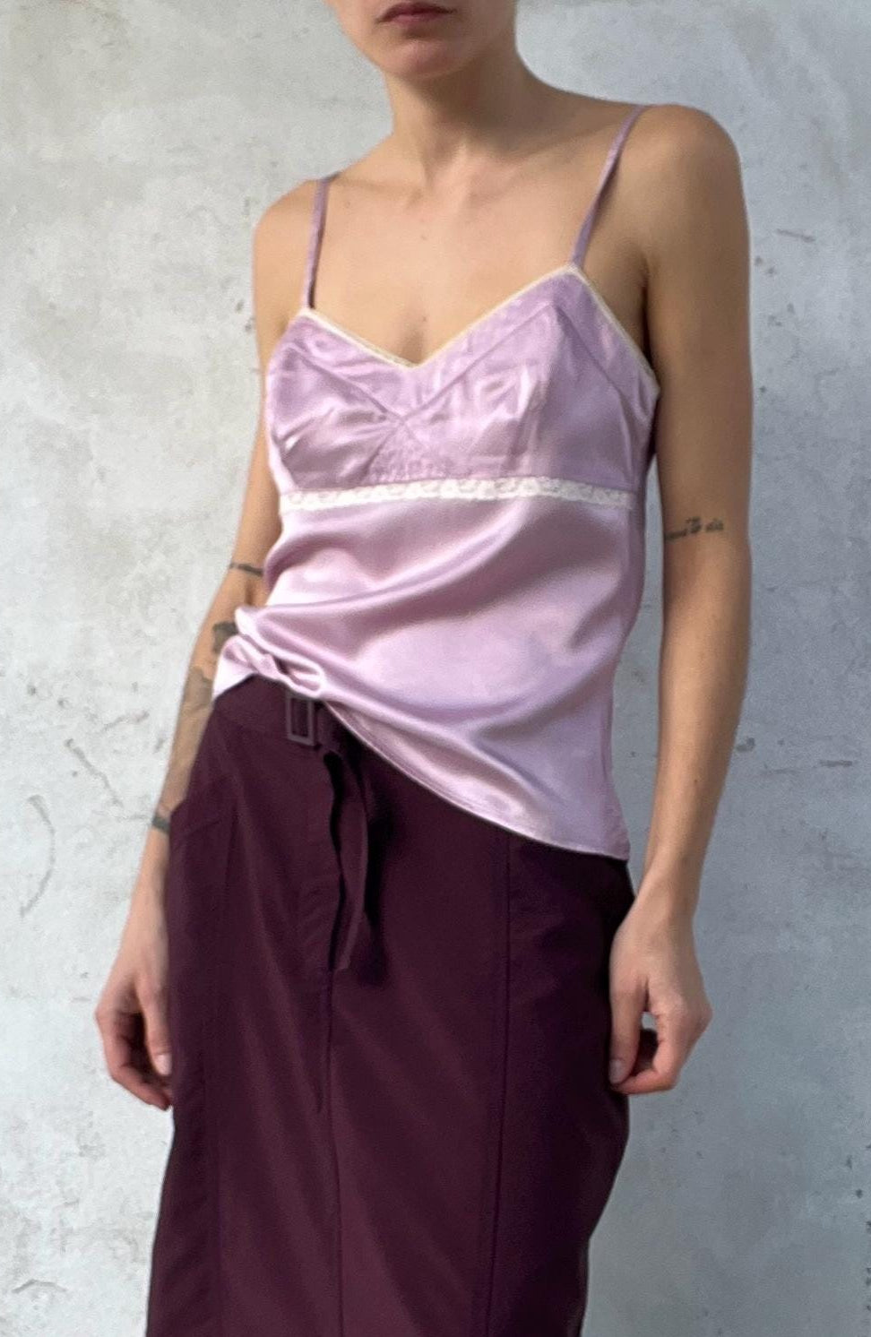 Top lingerie di seta