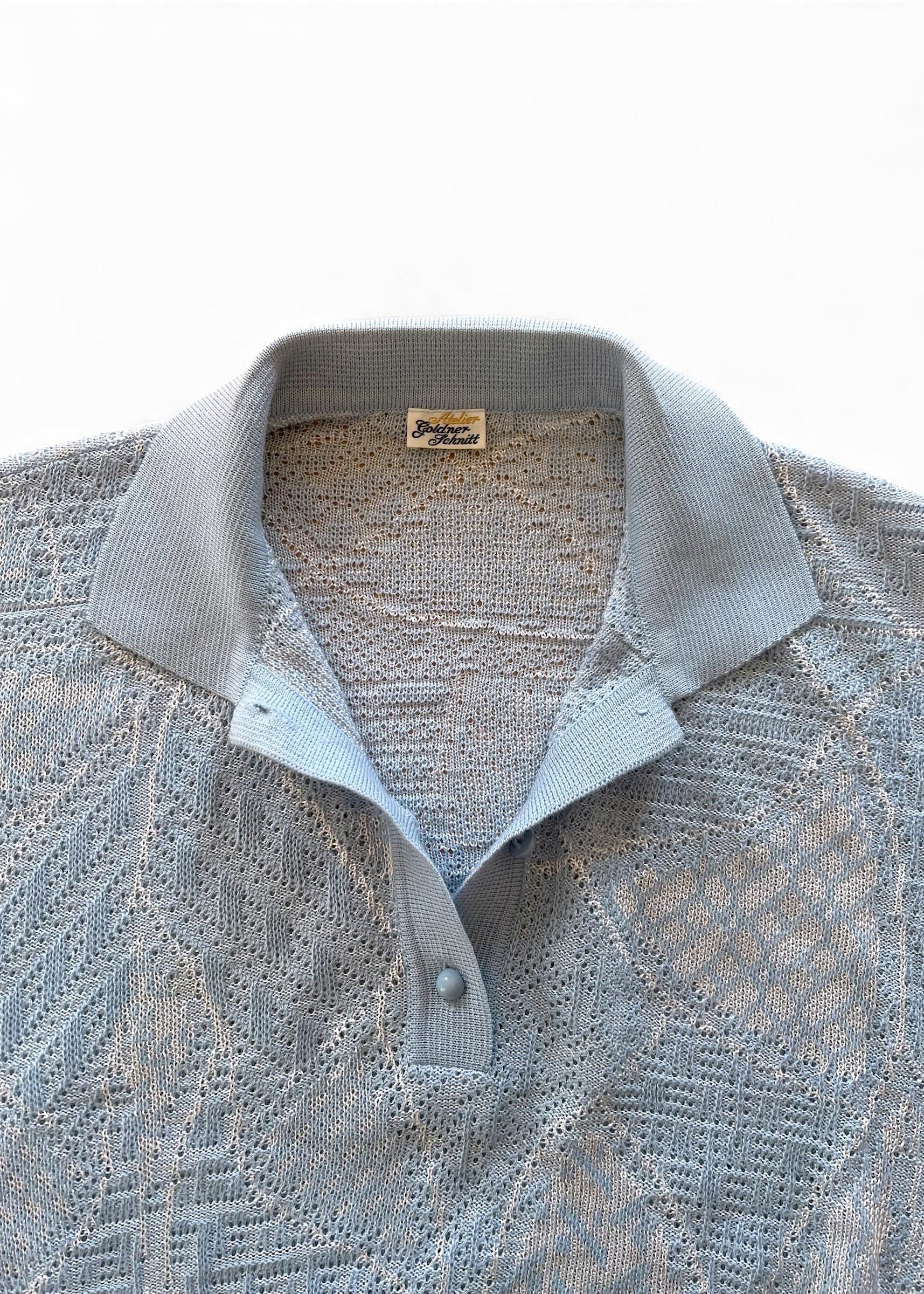 Top maglieria azzurro