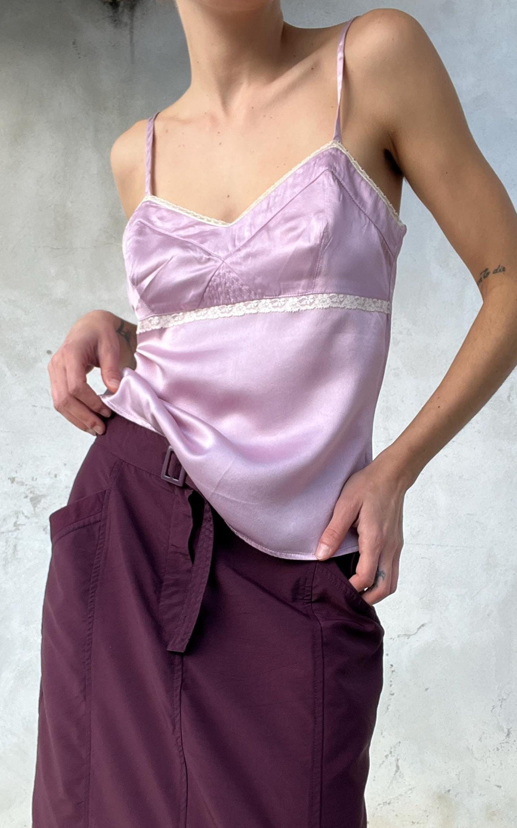 Top lingerie di seta