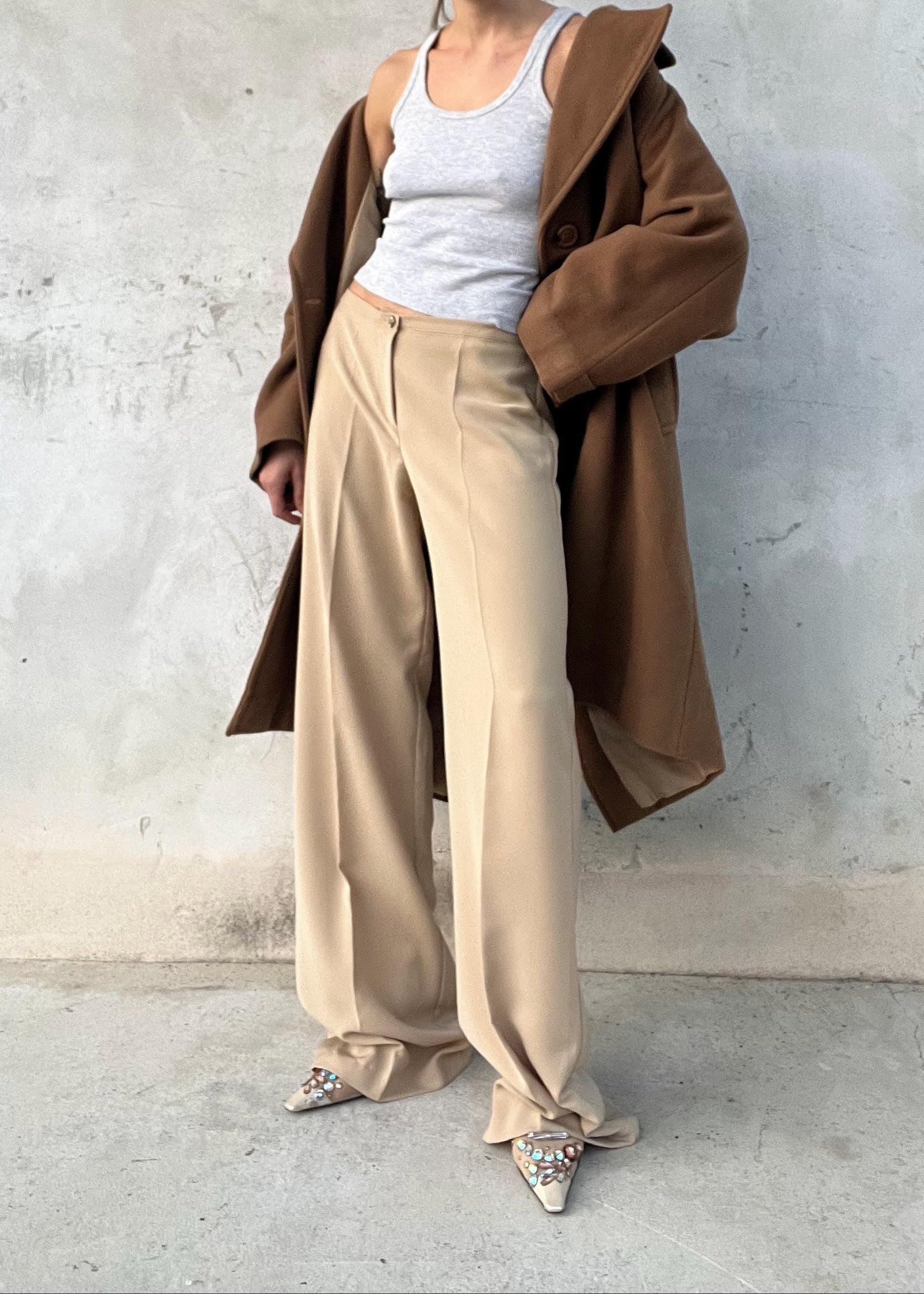 Pantaloni leggeri beige