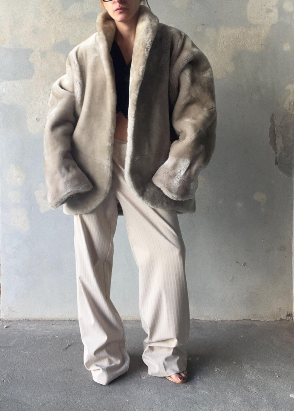 Eco fur color ghiaccio