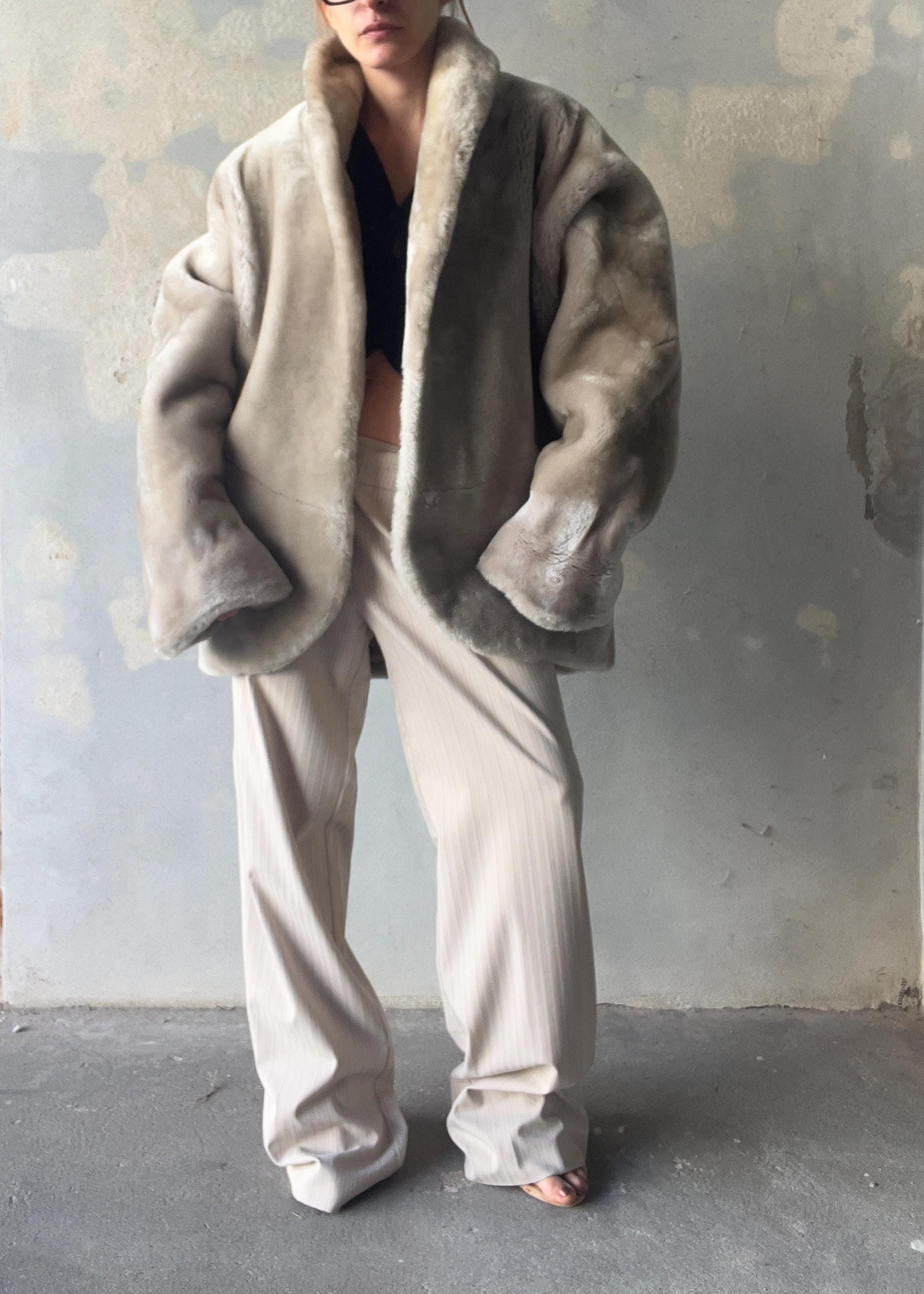 Eco fur color ghiaccio