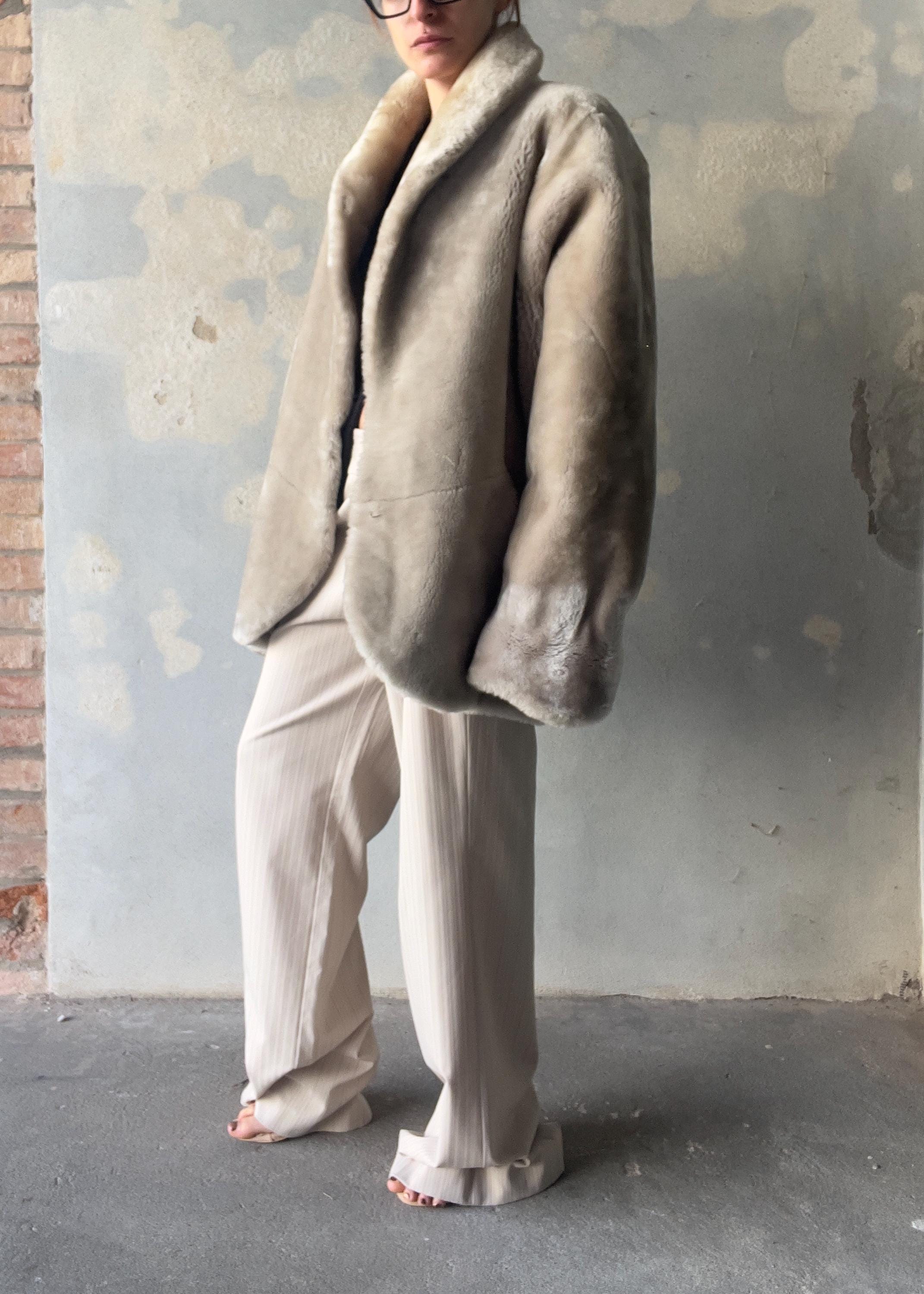 Eco fur color ghiaccio