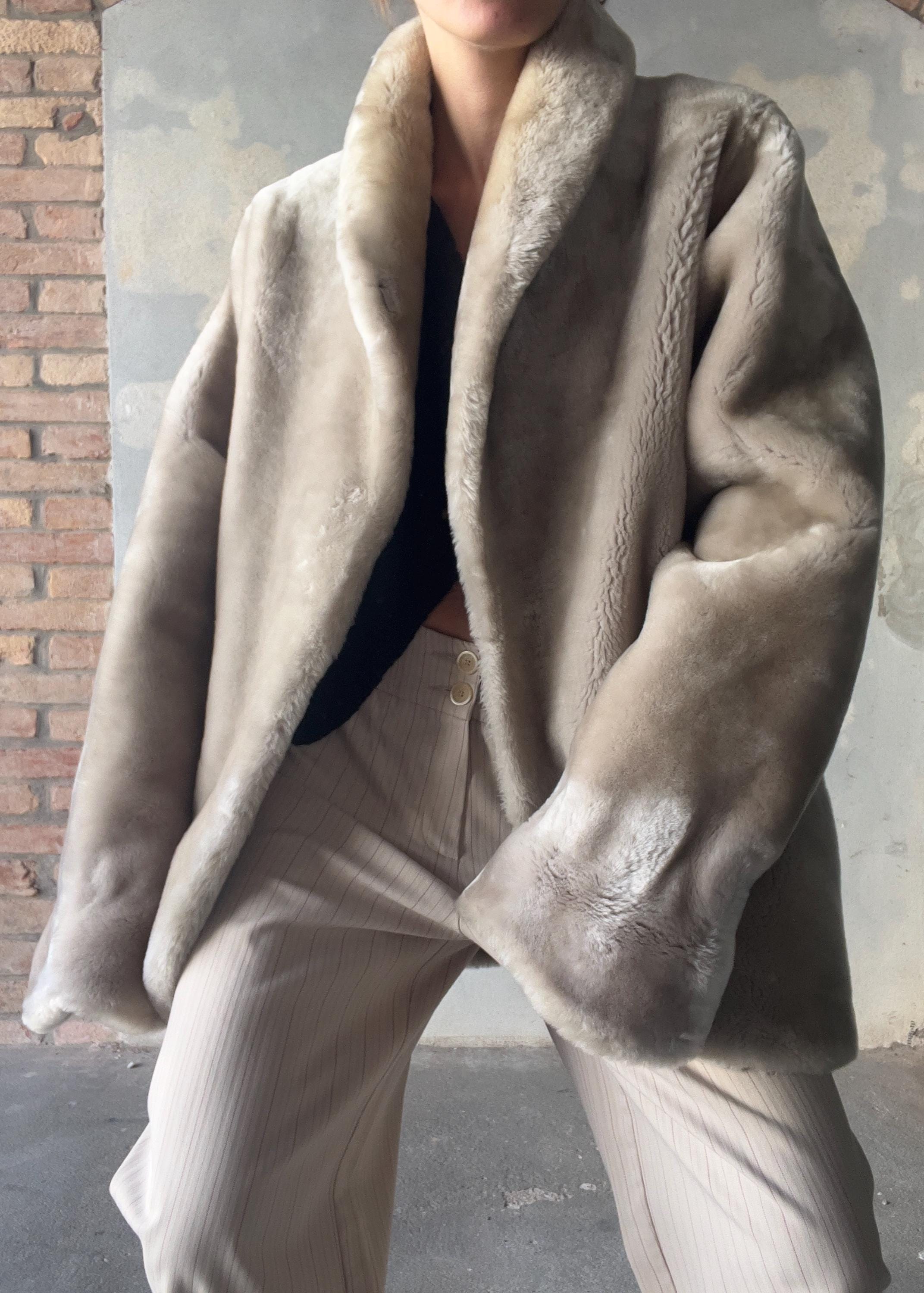 Eco fur color ghiaccio