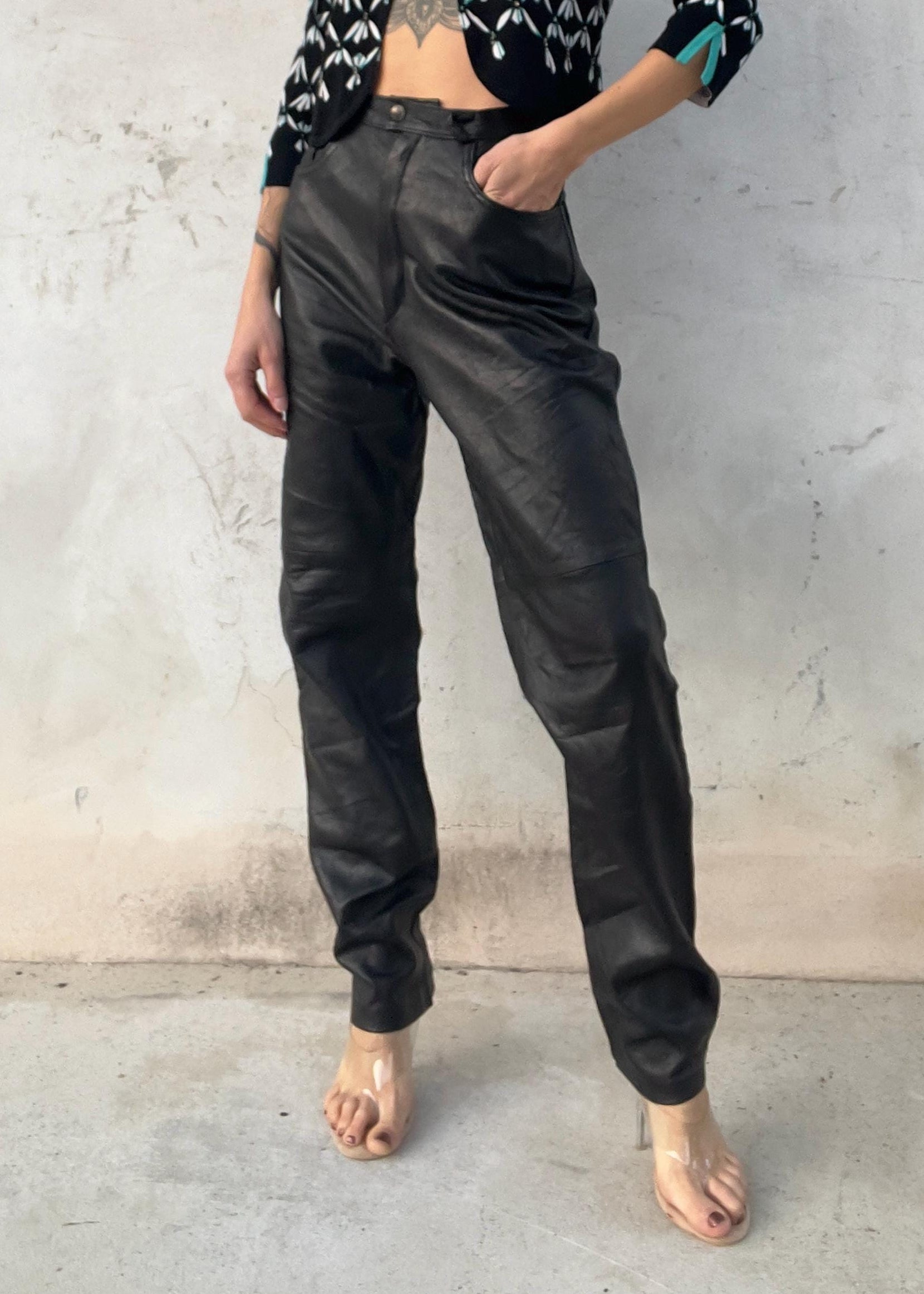 Pantaloni in pelle vintage