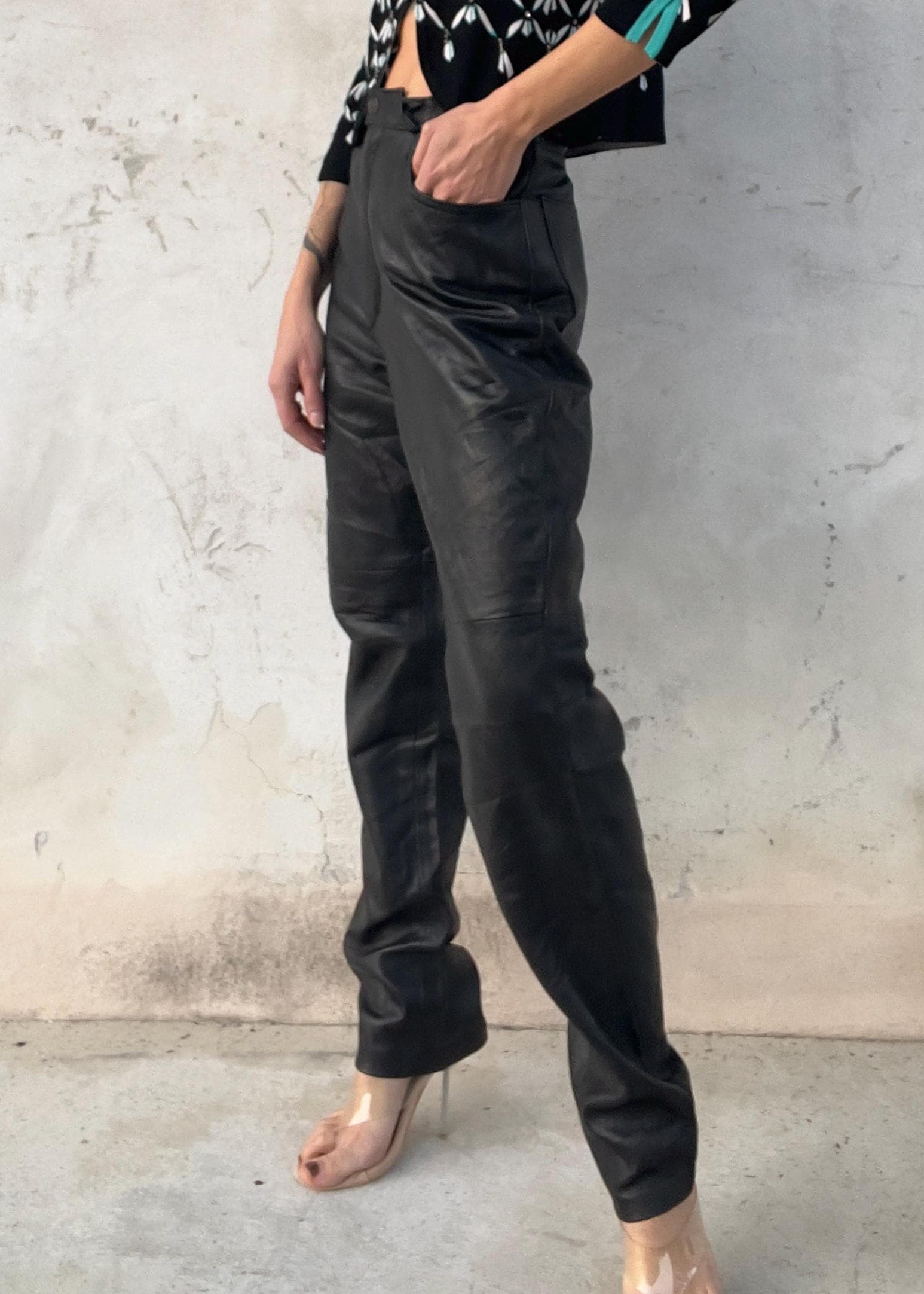 Pantaloni in pelle vintage