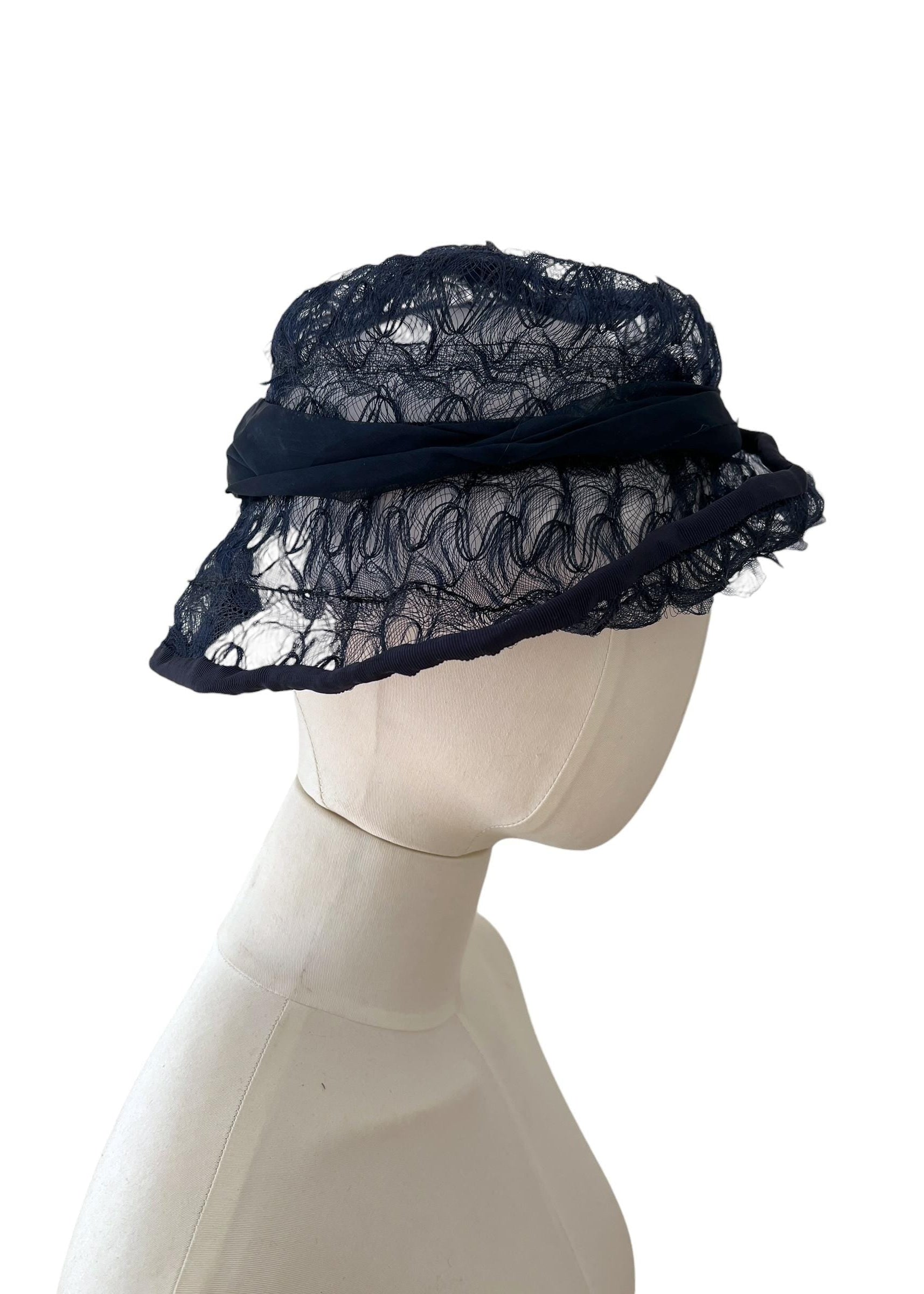 Cappello vintage blu scuro