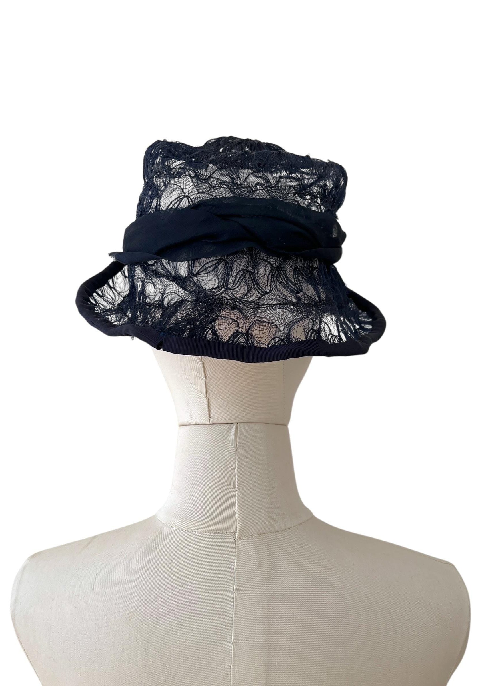 Cappello vintage blu scuro