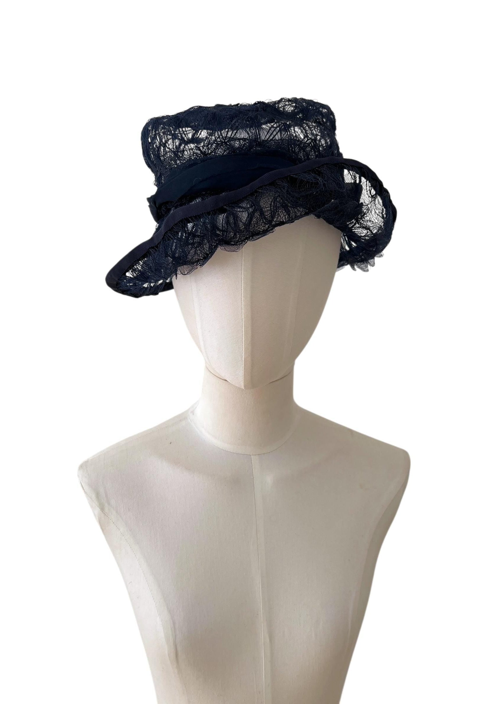 Cappello vintage blu scuro