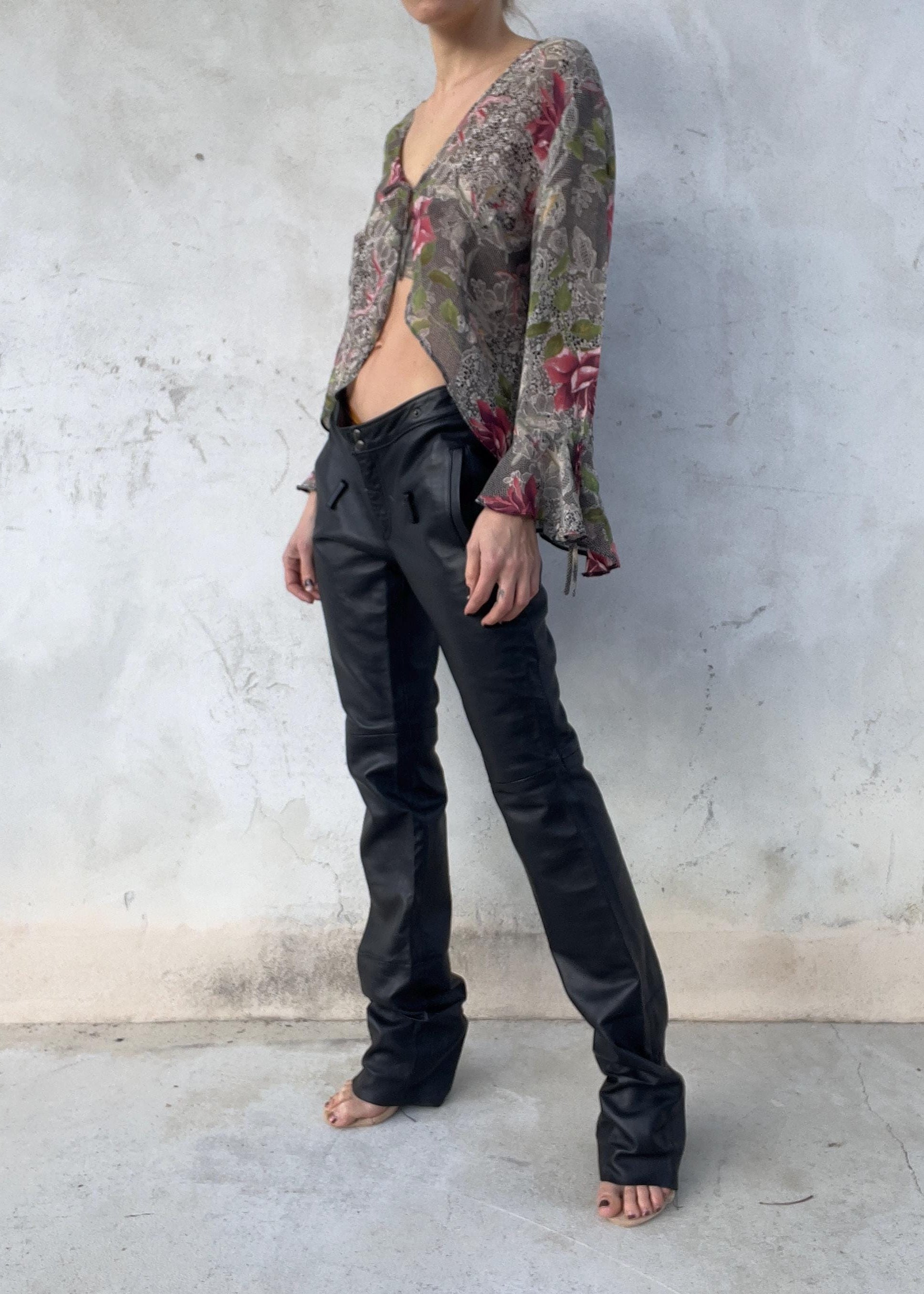 Top vintage stampato rose